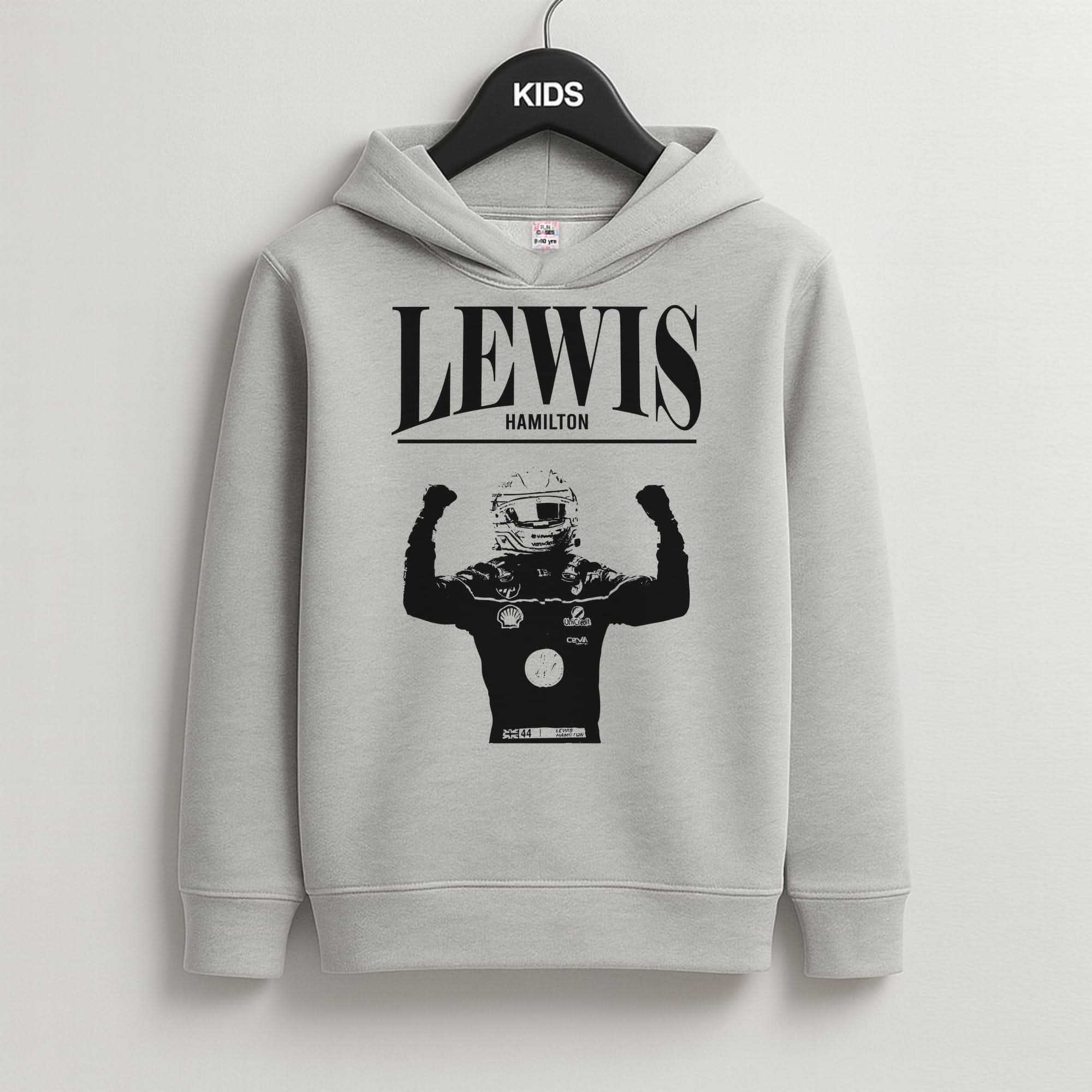 Lewis Red And Gold Grey Kids Hoodie