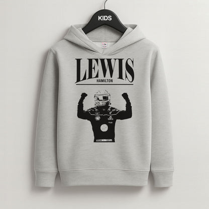 Lewis Red And Gold Grey Kids Hoodie