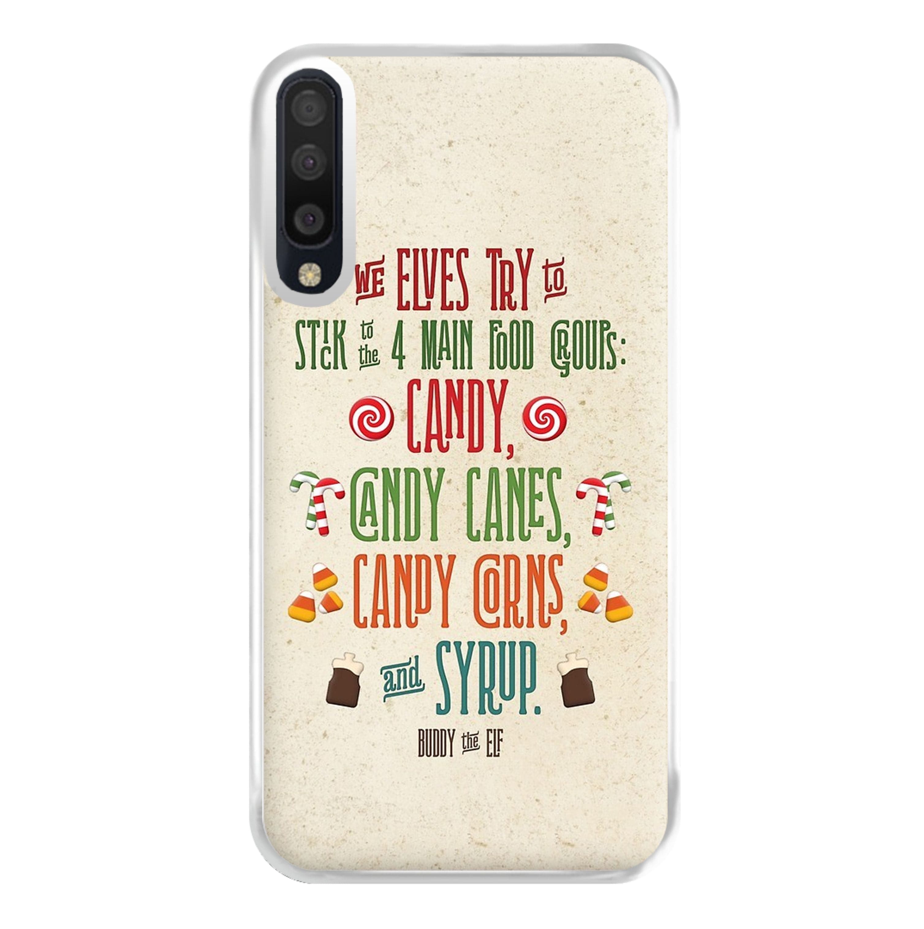 The Four Main Food Groups - Elf Phone Case