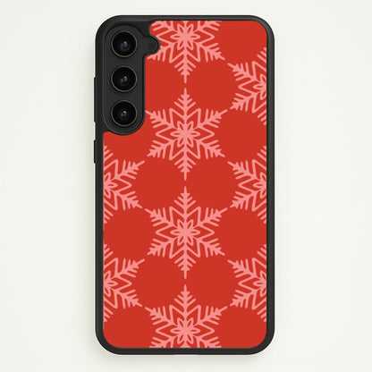 Red Giant Snowflakes Christmas Pattern Galaxy S23 Plus Case