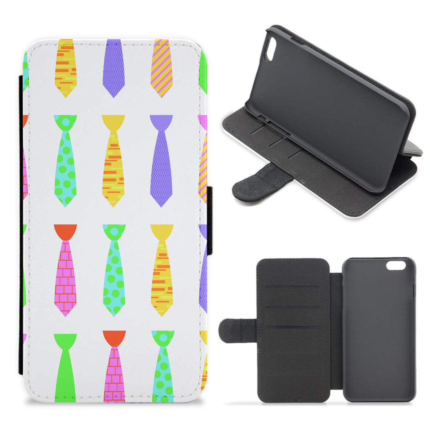 Tie Collage - Personalised Father's Day Flip / Wallet Phone Case