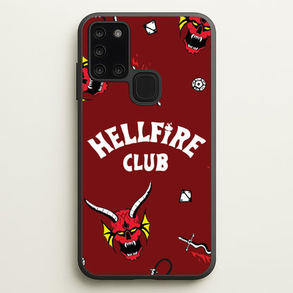 Hellfire Club Icons Collage Red Galaxy A21s Case