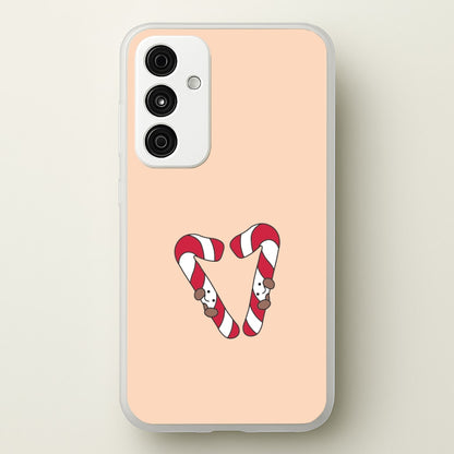 Christmas Candycane Plushies Galaxy A55 Case