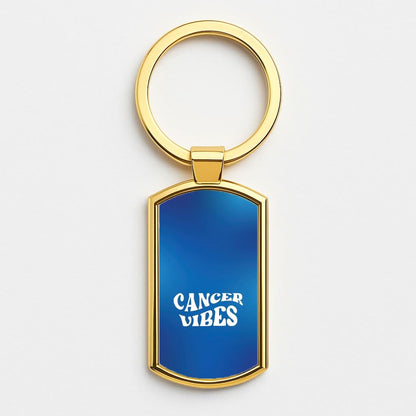 Cancer Vibes Gradient Zodiac Gold Keyring