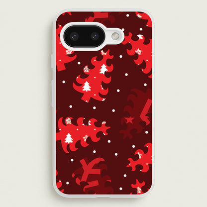 Wrapping Paper Christmas Tree Pattern Google Pixel 9a Case