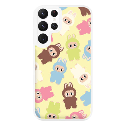 Colourful Little Monsters Pattern Galaxy S22 Ultra Case