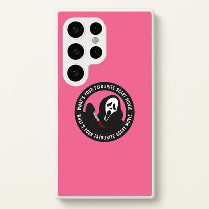 What's Your Favourite Scary Movie Badge Galaxy S24 Ultra Case
