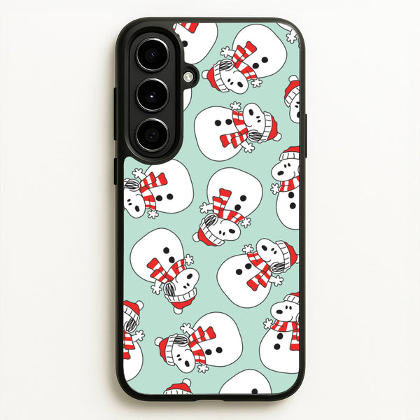 Cartoon Beagle Snowman Pattern Galaxy A56 Case