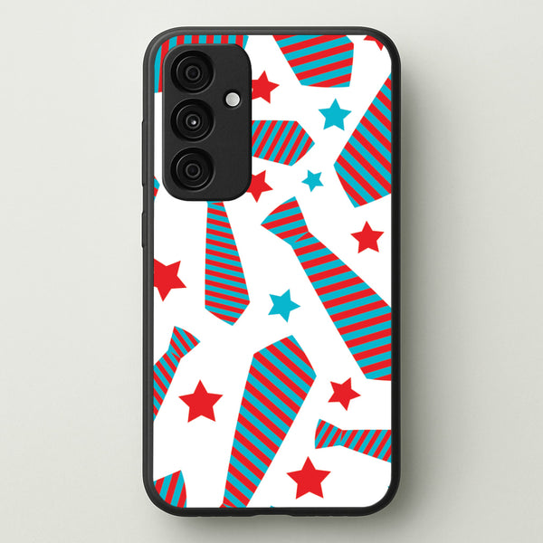 Tie And Stars Pattern Galaxy A35 Case