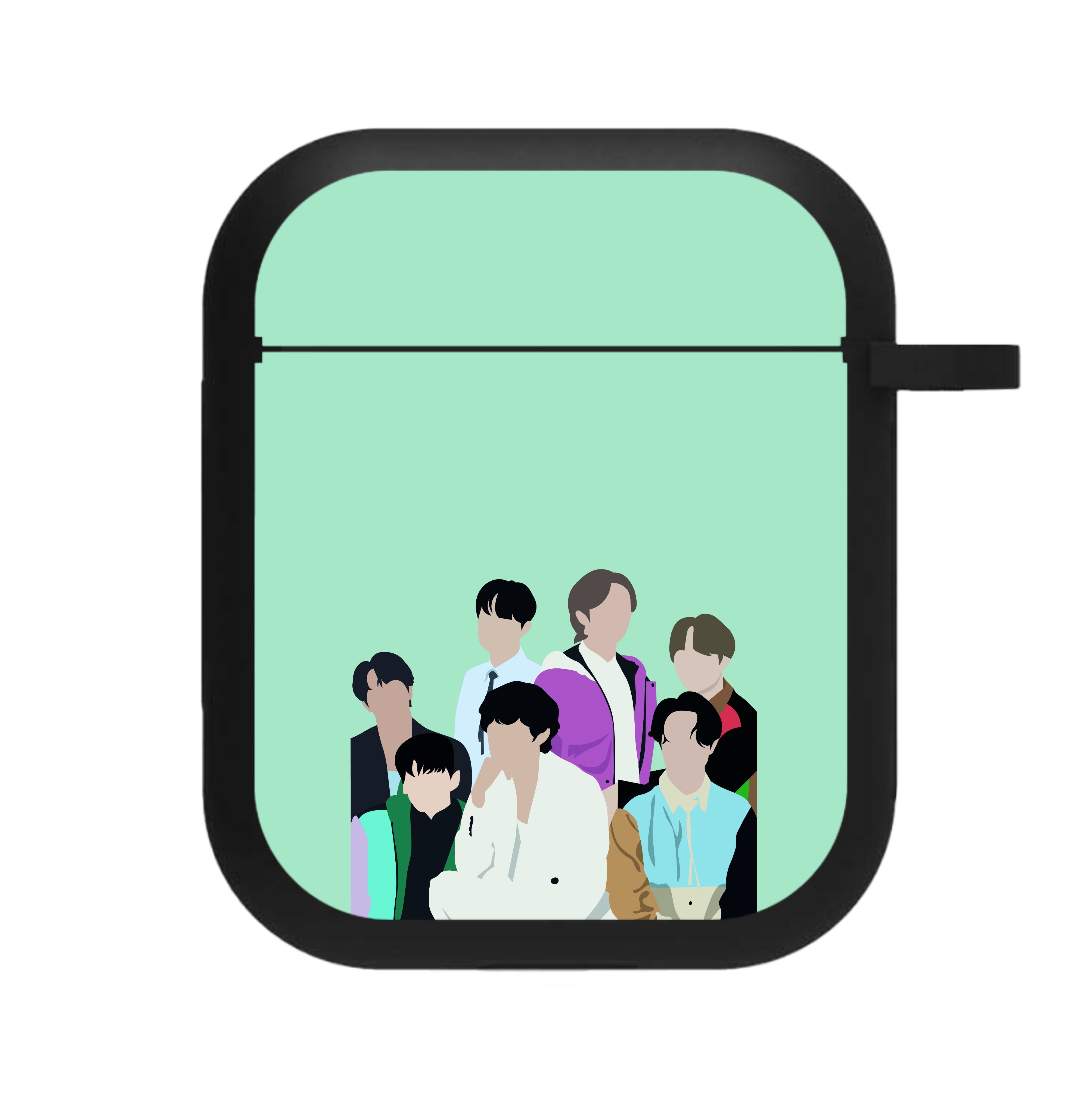 Blue K-Pop Band Members AirPods Case