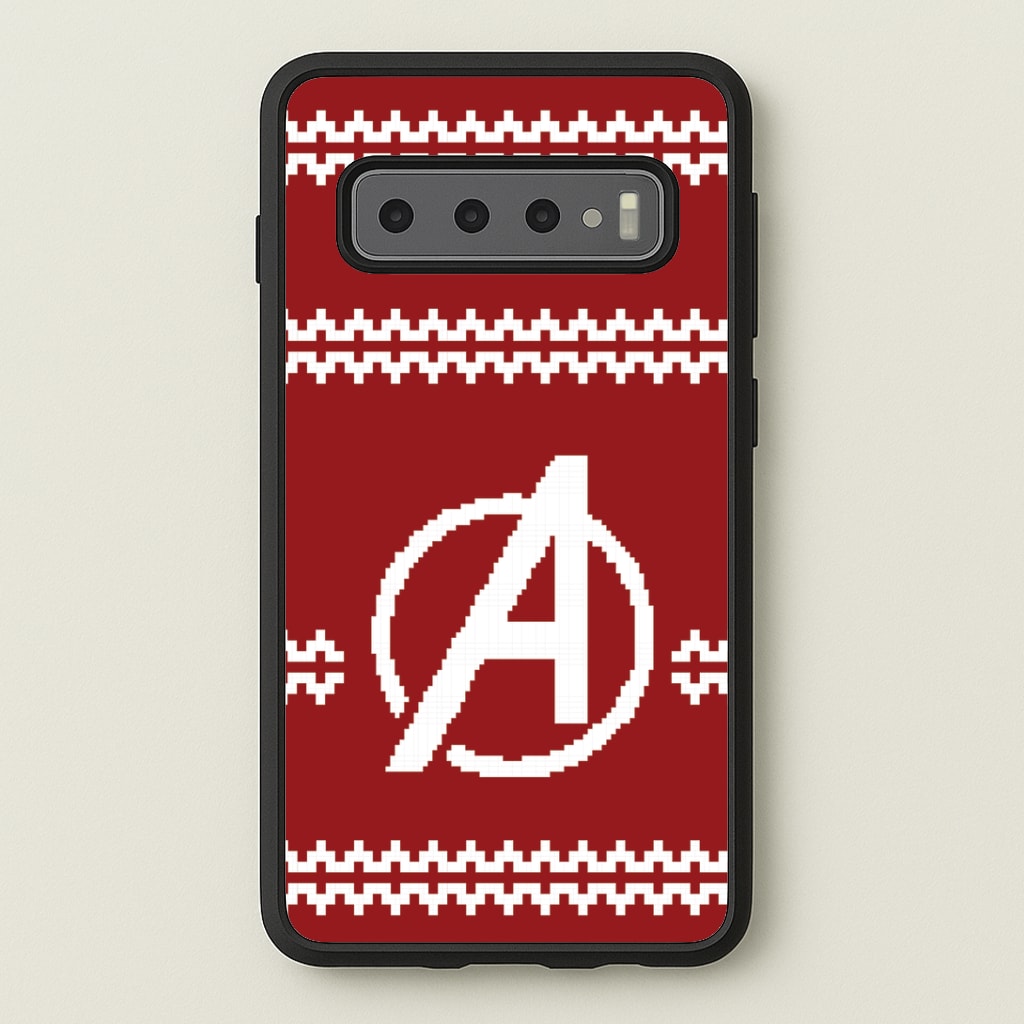 Superhero Team Red Christmas Jumper  Galaxy S10 Case