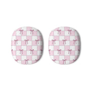 Checkered Pink Coquette Bows AirPods Max Case 3