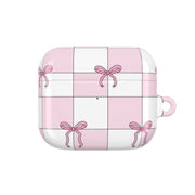 Checkered Pink Coquette Bows  AirPods Case 3
