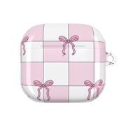 Checkered Pink Coquette Bows  AirPods Case 4