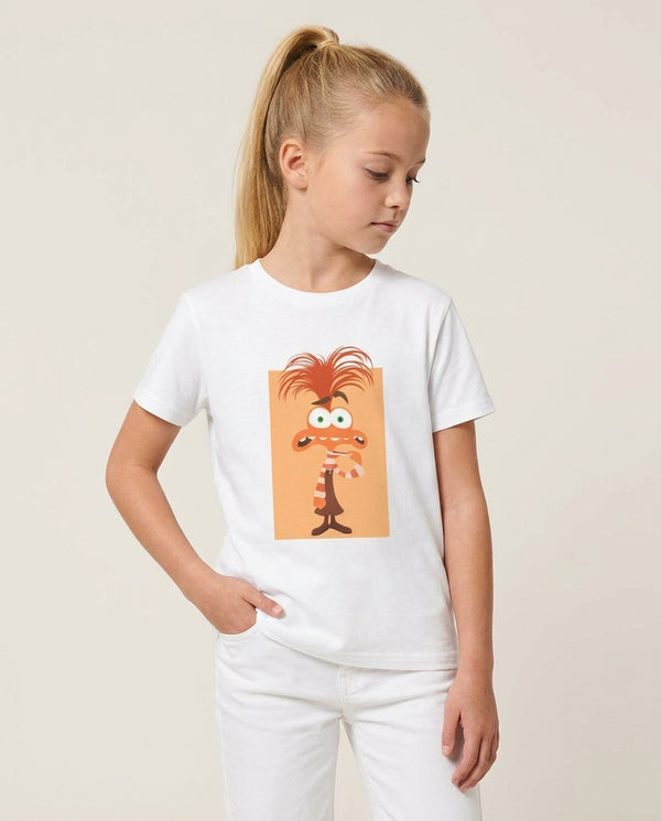 Anxiety - Inside Out Kids T-Shirt — White Front, worn