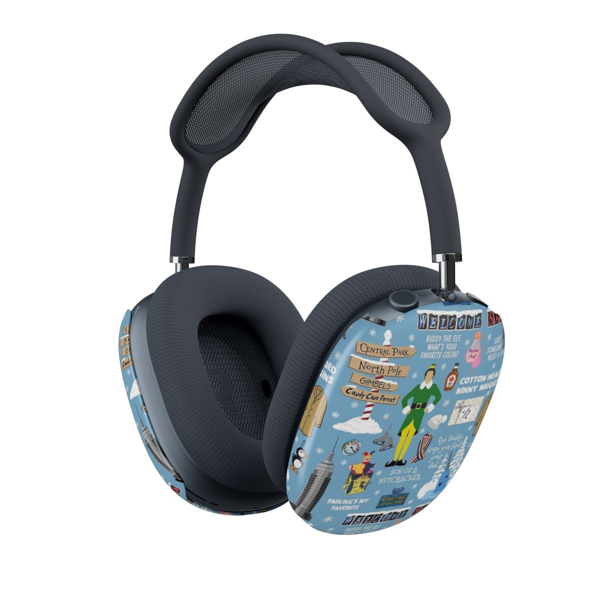 Blue Buddy The Elf Pattern AirPods Max Case