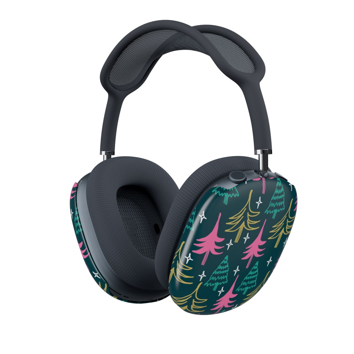 Colourful Sketched Christmas Trees Pattern AirPods Max Case