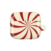 Peppermint Swirl Pattern AirPods Case 3