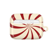 Peppermint Swirl Pattern AirPods Case 7
