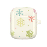 Pastel Snowflakes Pattern AirPods Case 2