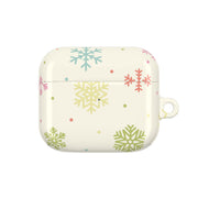 Pastel Snowflakes Pattern AirPods Case 3