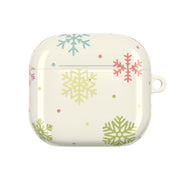 Pastel Snowflakes Pattern AirPods Case 4