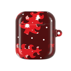 Wrapping Paper Christmas Tree Pattern AirPods Case