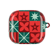 Geometric Square Christmas Pattern AirPods Case 4