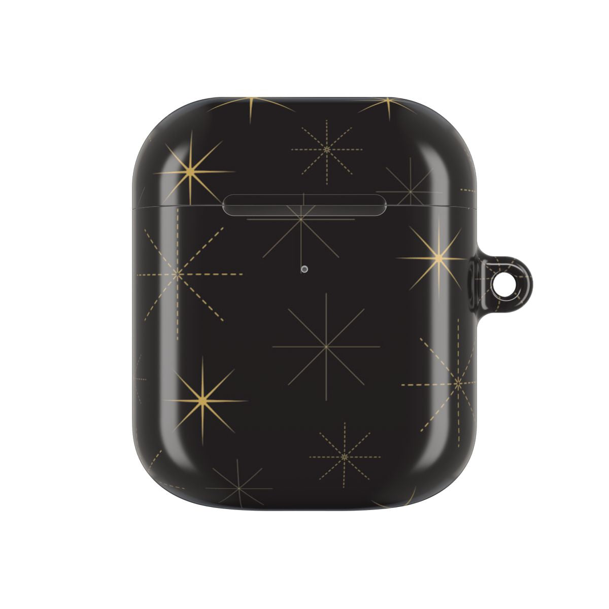 Christmas Gold Stars Pattern AirPods Case