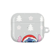 Cute Blue Alien Candycane AirPods Case 3