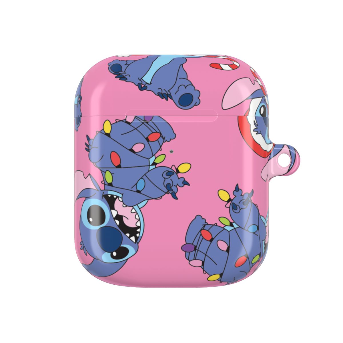 Christmas Cute Blue Alien Pattern AirPods Case
