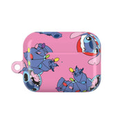 Christmas Cute Blue Alien Pattern AirPods Case 6