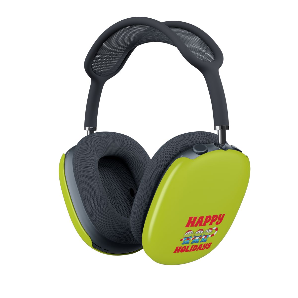 Happy Holidays Cute Green Aliens AirPods Max Case