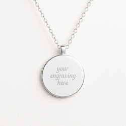 Fairytale Princess Pattern Engraved Necklace