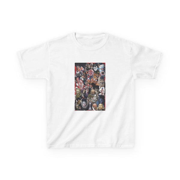 Collage of Horror Kids T-Shirt White Front