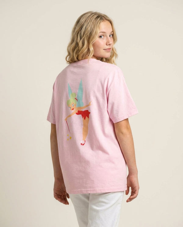 Christmas Tinkerbell T-Shirt — Pink Back, worn