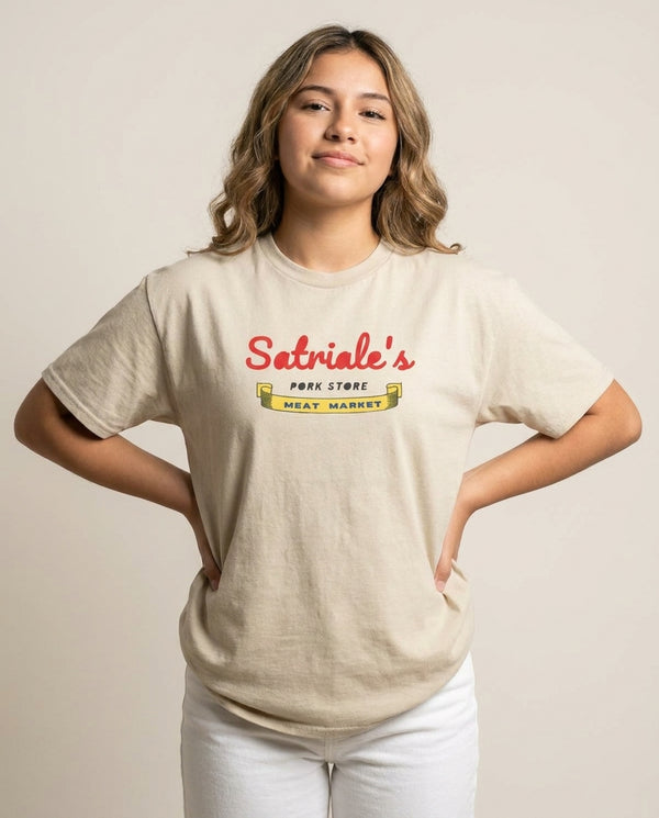Satriale's T-Shirt — Sand Front, worn