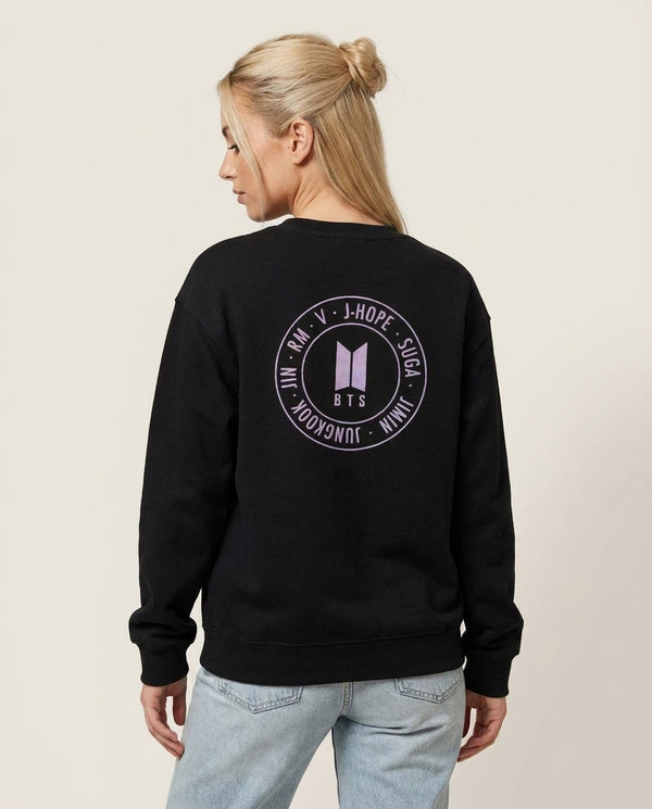 Galaxy Logo - BTS Sweatshirt — Black Back, worn