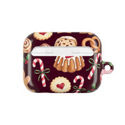 Christmas Bakery Burgundy AirPods Case 5