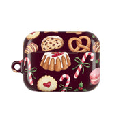 Christmas Bakery Burgundy AirPods Case 4