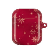 Golden Snowfall Crimson AirPods Case 2