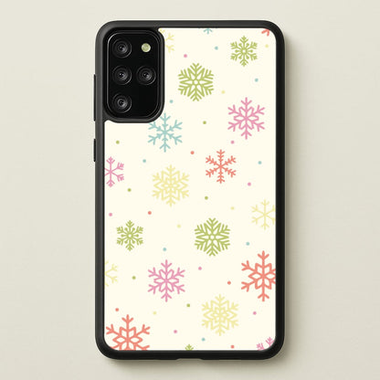 Pastel Snowflakes Pattern Galaxy S20 Plus Case