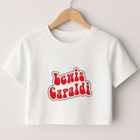 Red Name Crop top