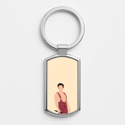 Harry Heart Jumpsuit Silver Metal Keyring