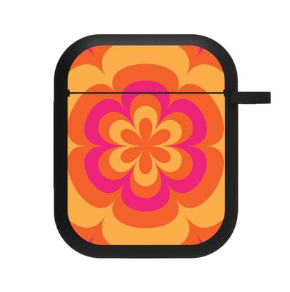 Sunset Trippy Flower Pattern AirPods Case