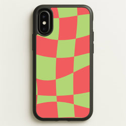 Abstract Red And Green Christmas Pattern iPhone X / XS Case