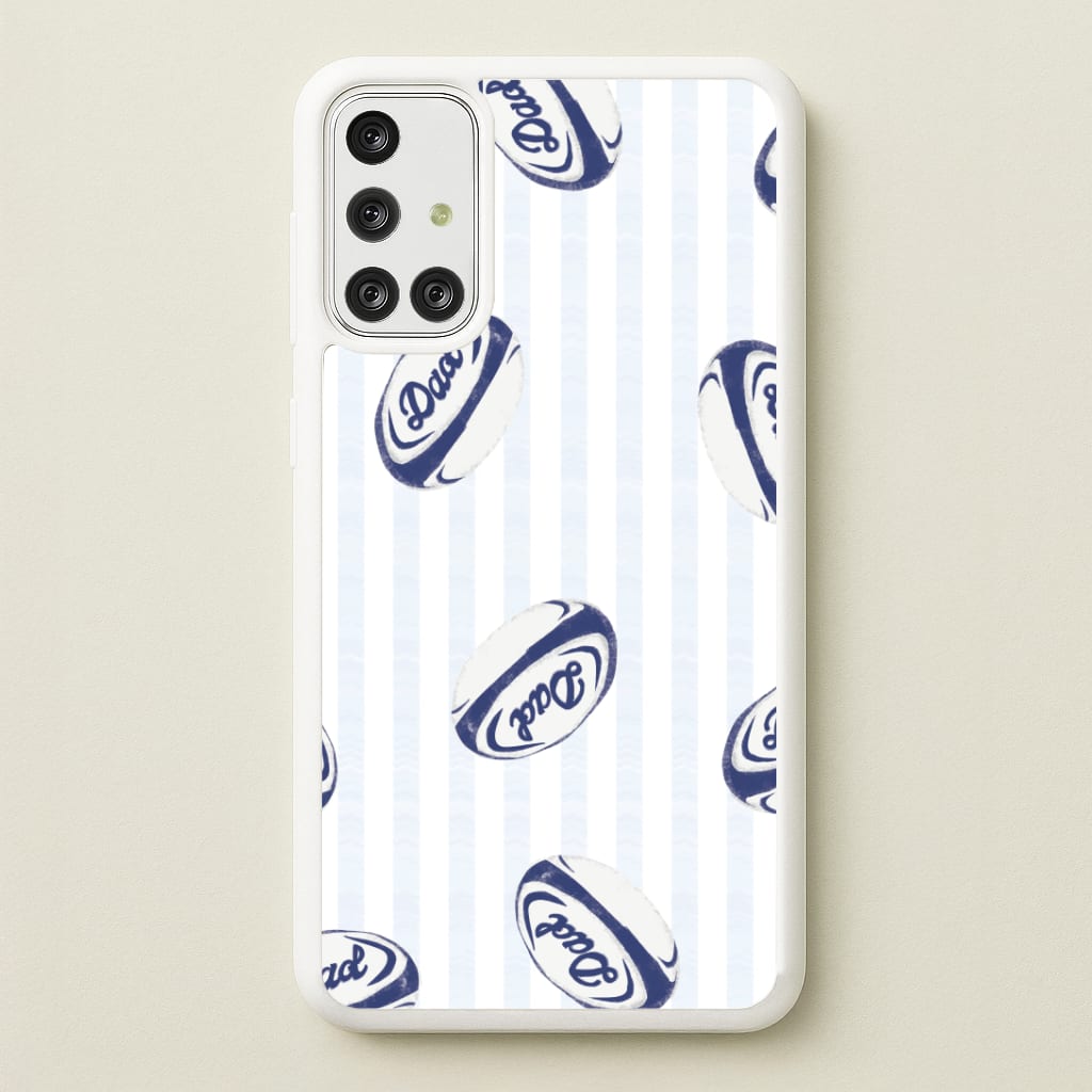 Dad Rugby Ball Pattern Galaxy A71 Case