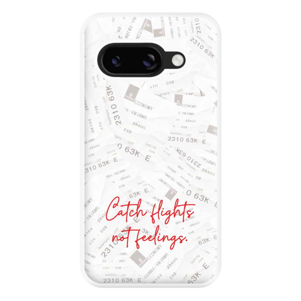 Catch Flights Not Feelings Collage Google Pixel 9a Case