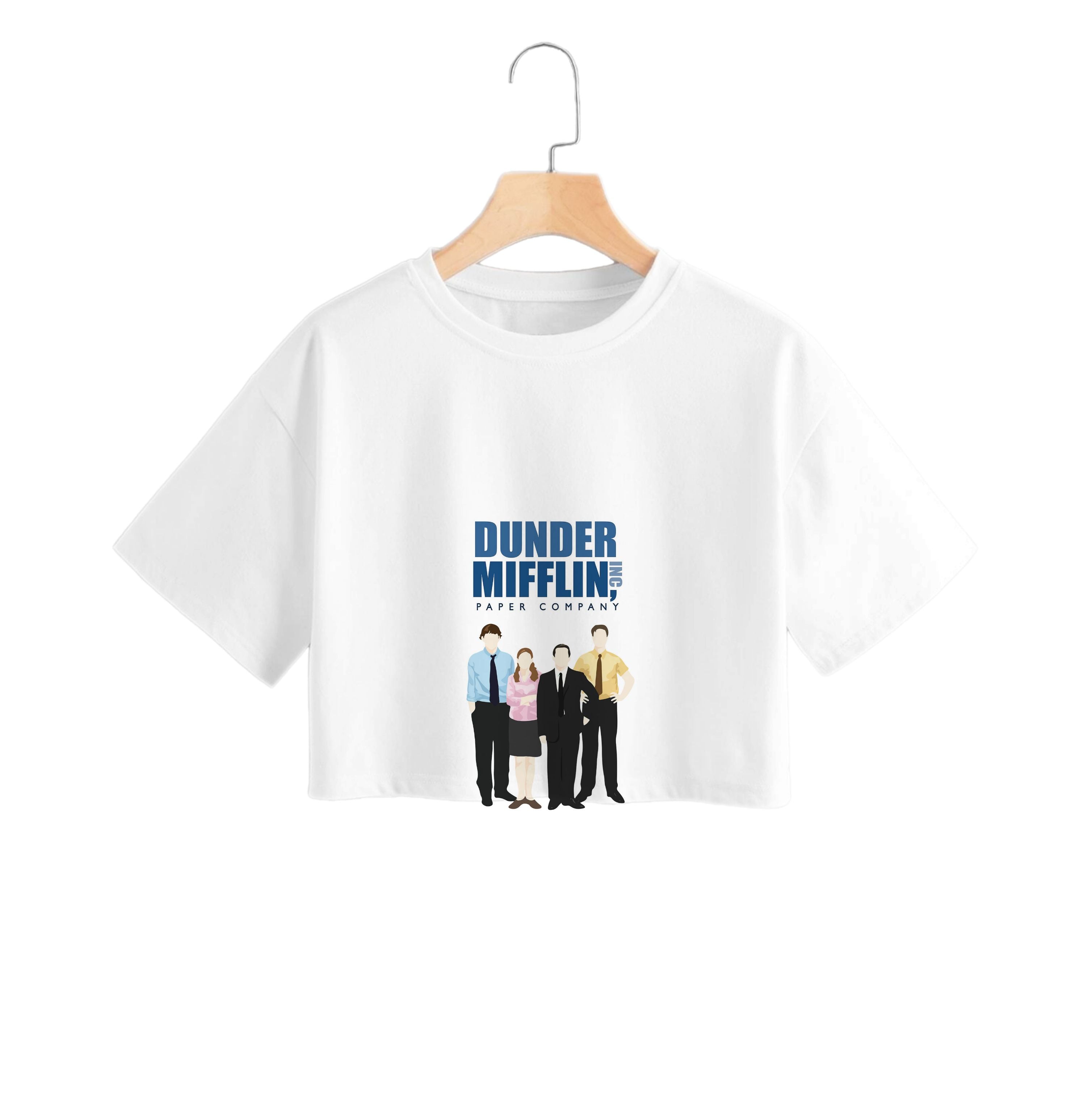 Office Cartoon - Dunder Mifflin Crop Top