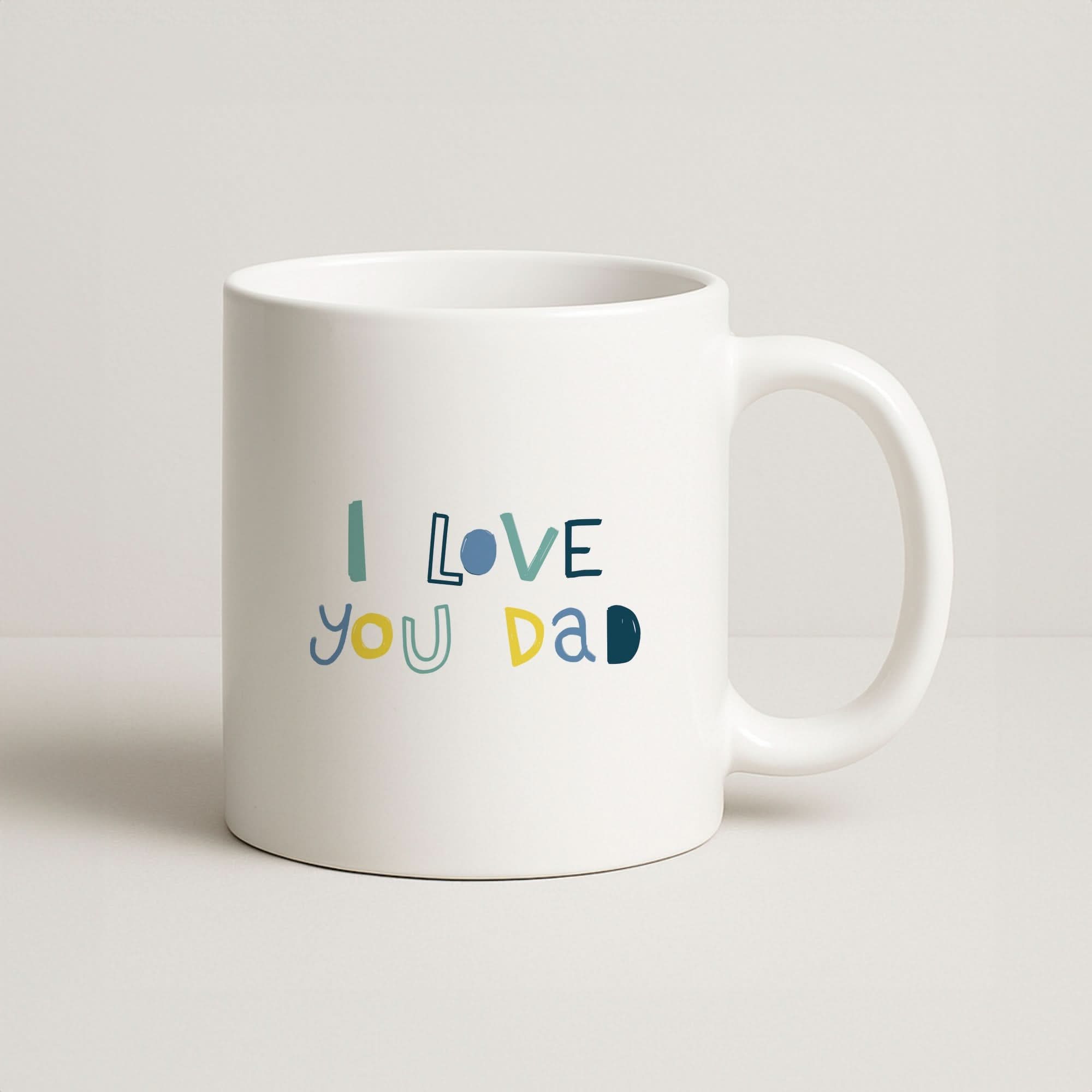 I Love You Dad Scribbles Coffee Mug